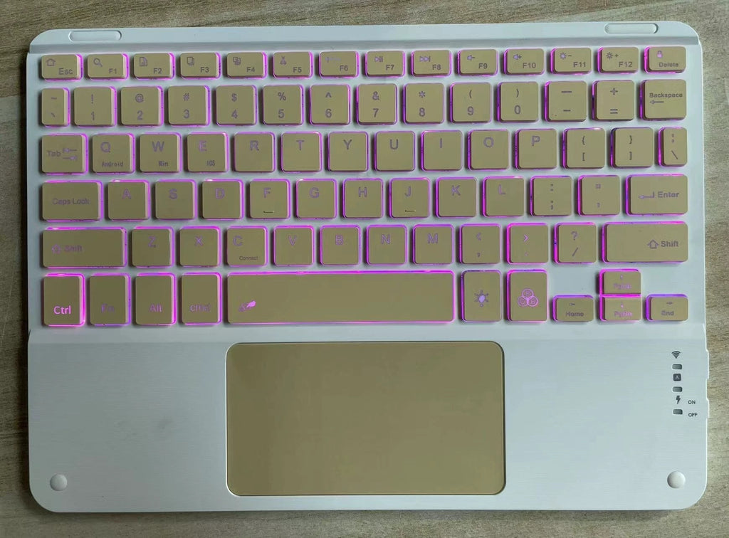 Clavier Bluetooth avec touche pour téléphone portable Tablette sans fil rechargeable