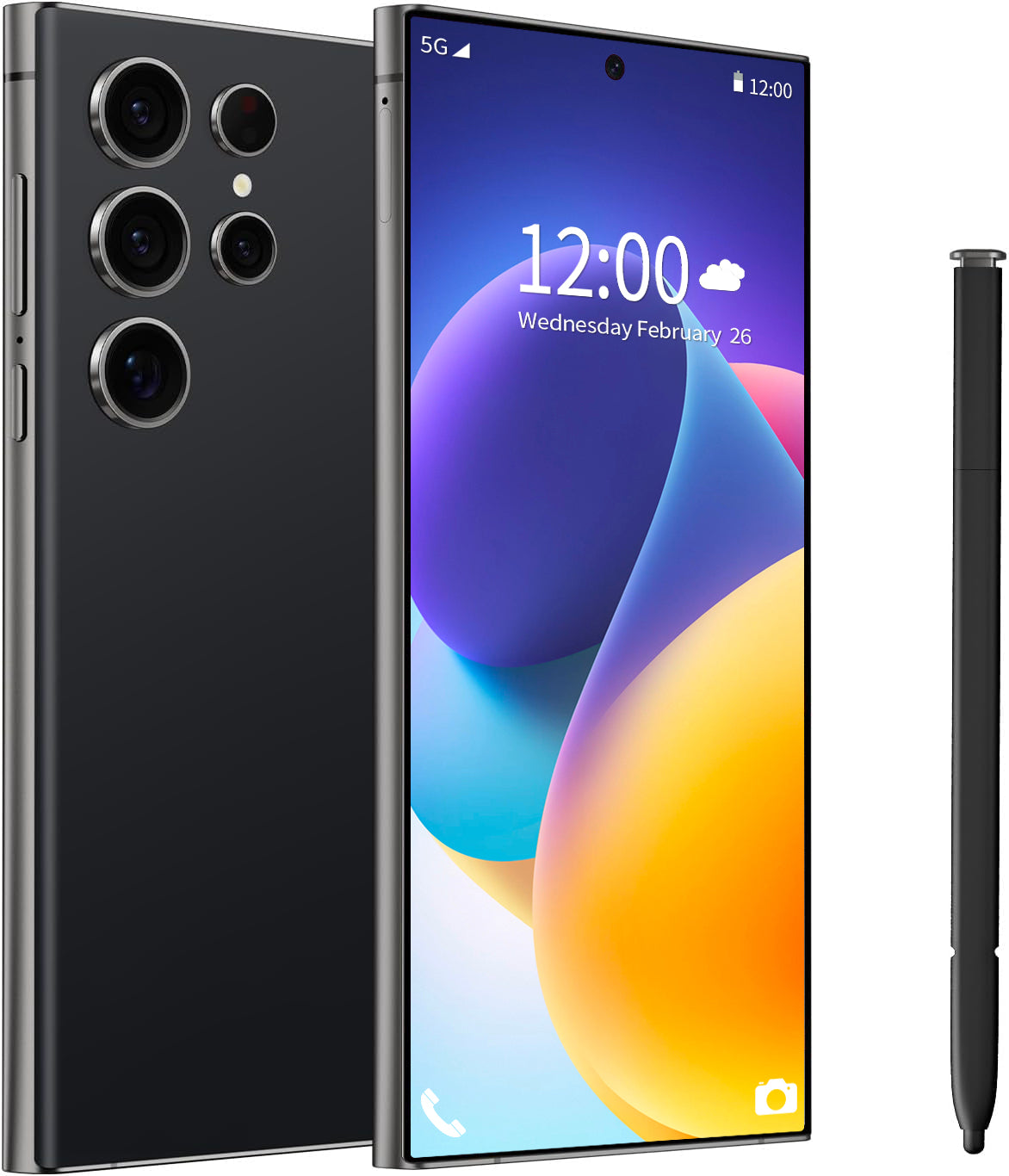25 téléphones Ultra cellulaires 5G 512GB Téléphones déverrouillés Smartphonewith Tool Pen