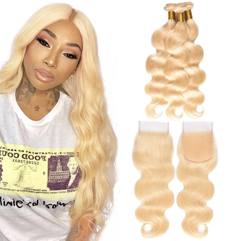 Grande vague Rideaux cheveux Long Perruque Réelle Personne