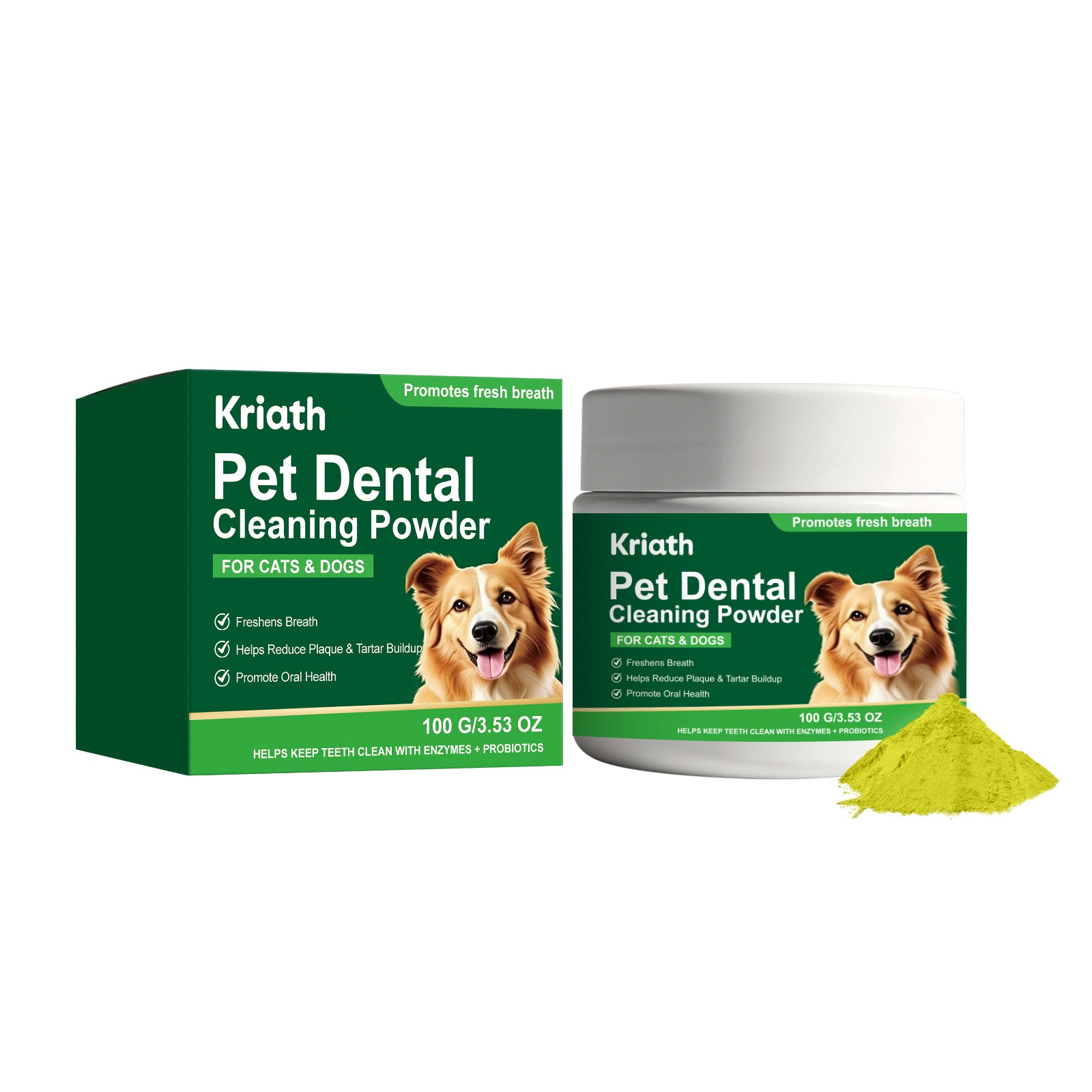 Poudre de nettoyage dentaire pour animaux