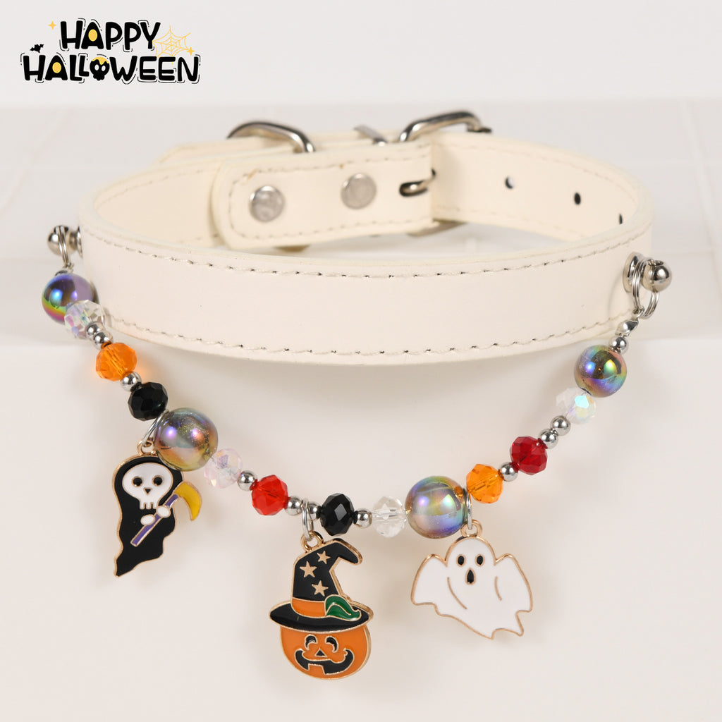 Collier de chat Niche Accessoire Collier d'Halloween avec embellissements perlés
