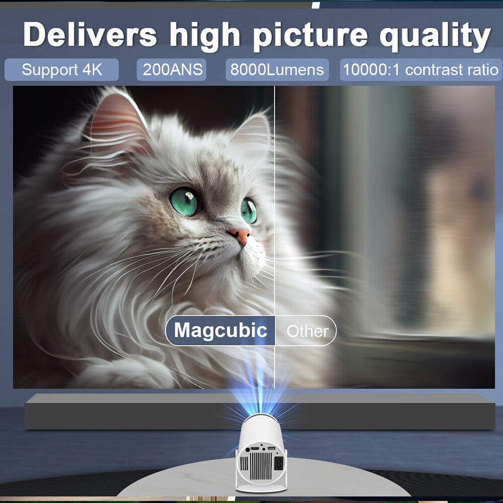 Projecteur 5G 4K Smart HD LED WiFi Bluetooth Android Office