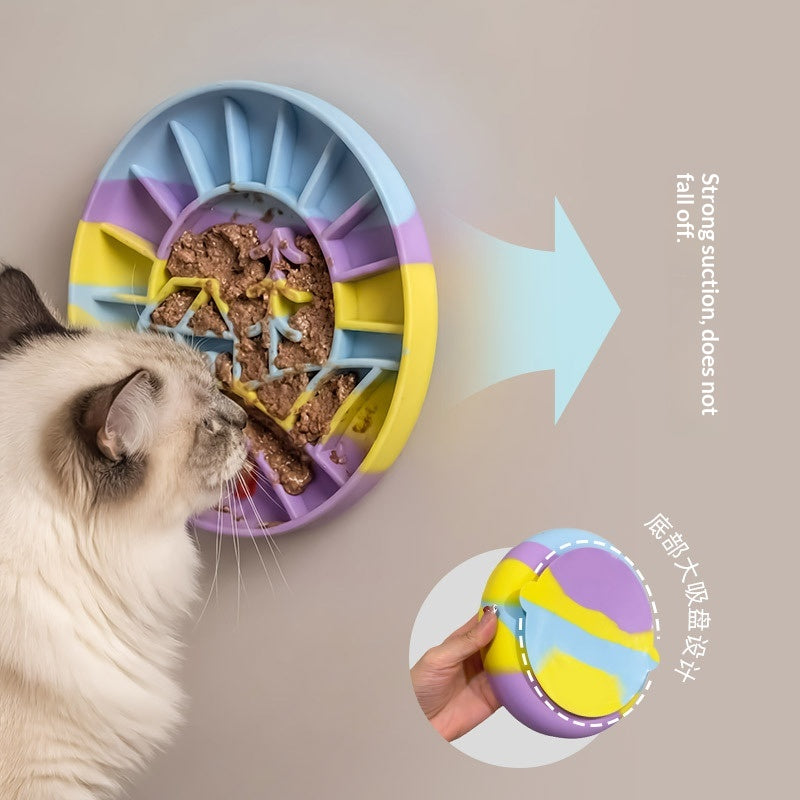 Silicone chien chien à alimentation lente bol plaque de collage