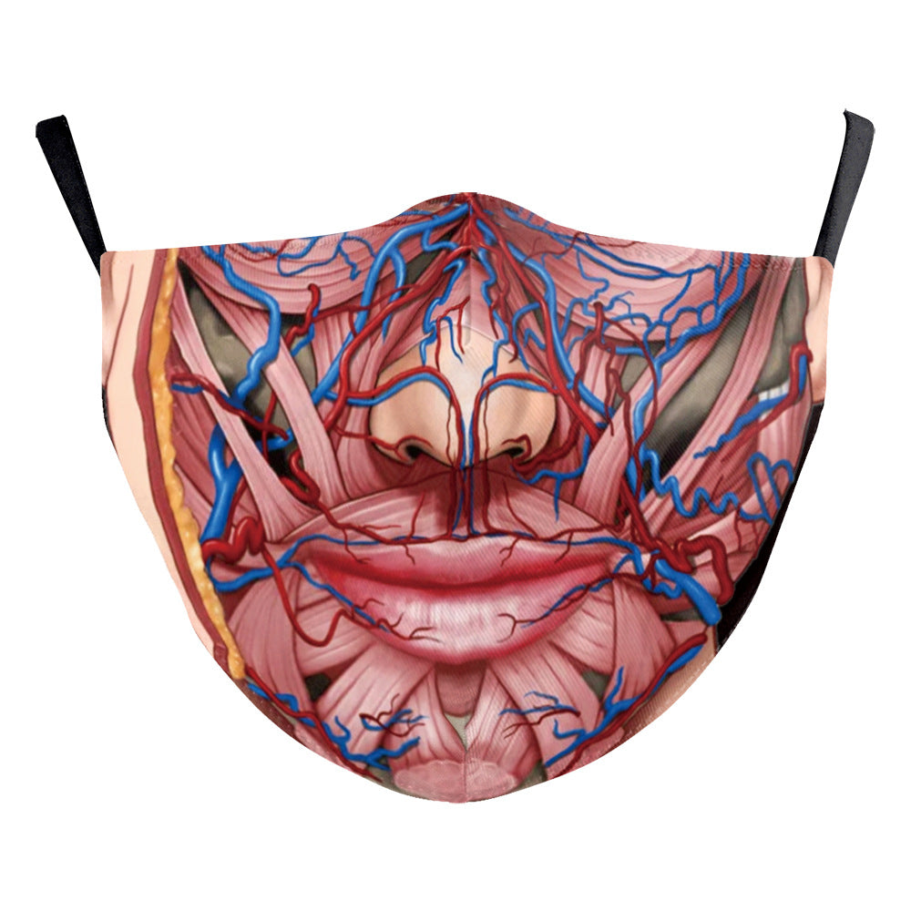 Masque de protection double couche anti-poussière en soie de lait d'Halloween haute densité