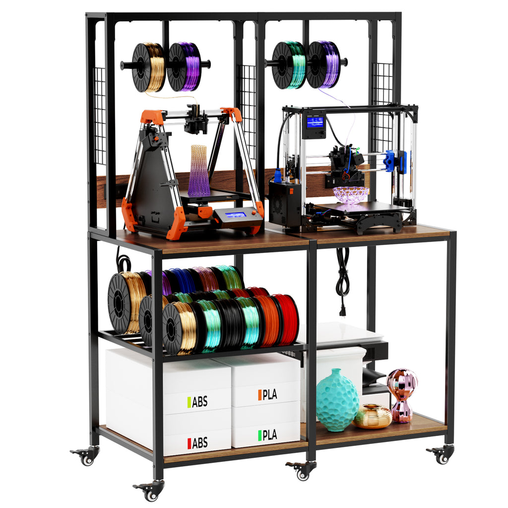 Support d'imprimante 3D double avec stockage filament