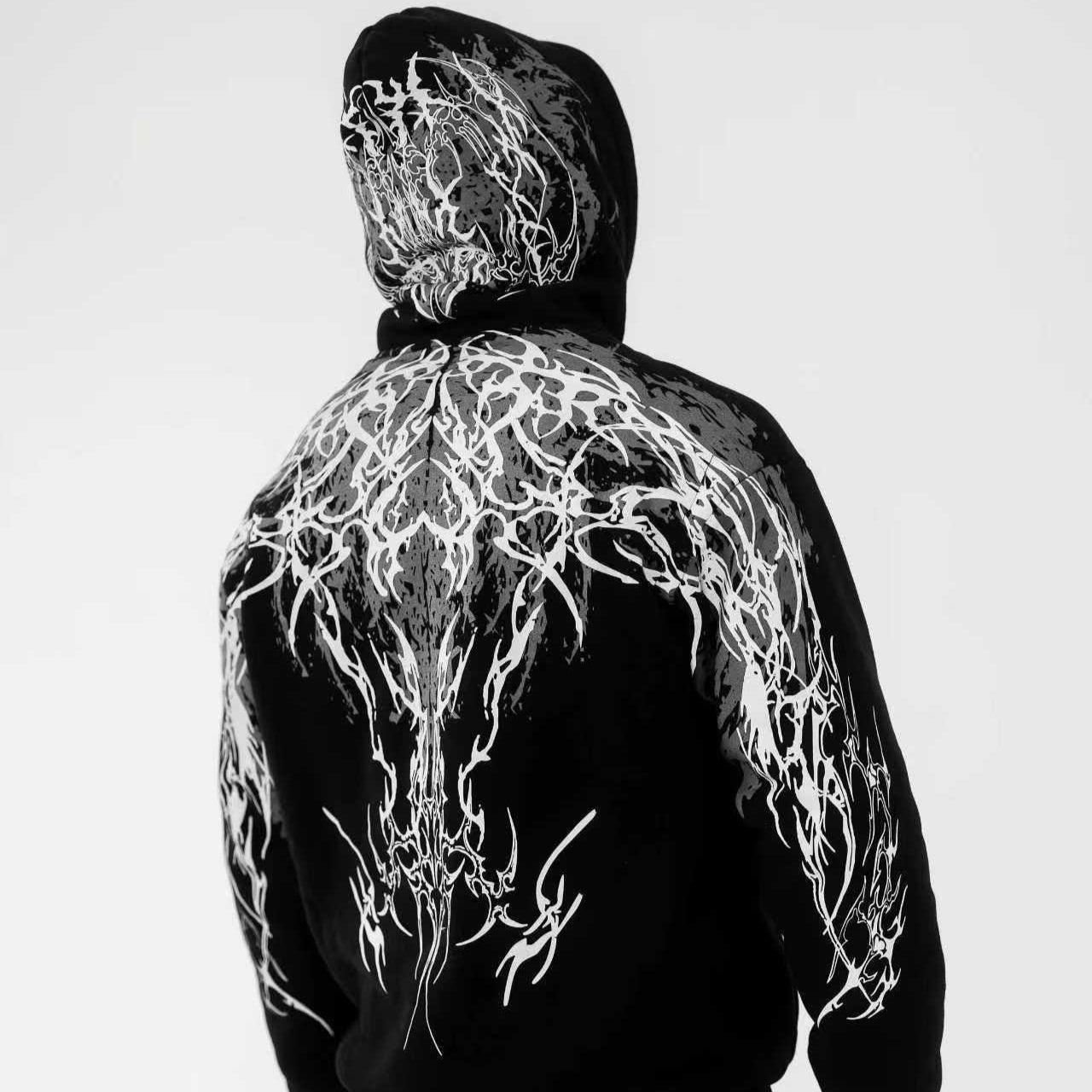 Noctilucent 3D Digital Print Street Motorcycle Top