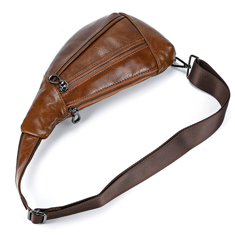 La mode créative cuir sac poitrine homme