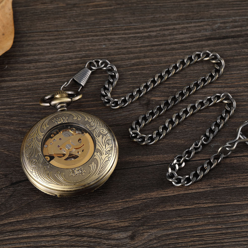 Montre de poche mécanique Grande Complication avec mouvement automatique et un Magnif ouvert