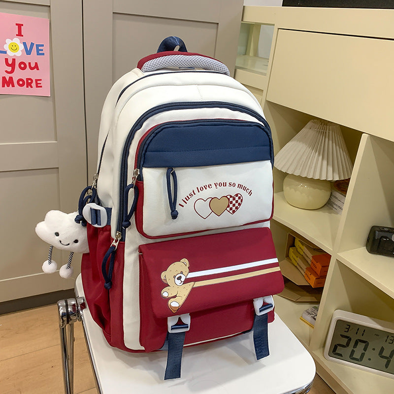 Étudiante Portable Burden Alléviation collège lycée fille grande capacité sac à dos