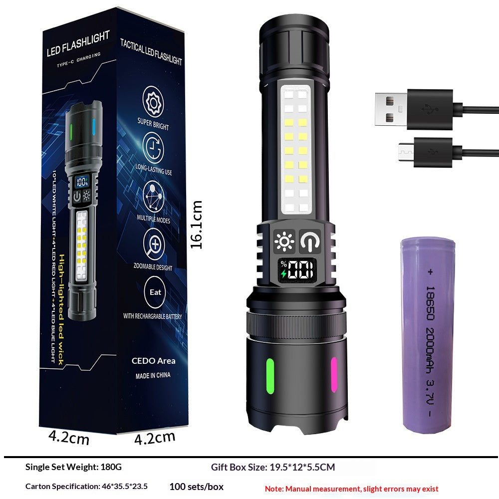 Lampe de poche portable longue durée avec capacité de charge