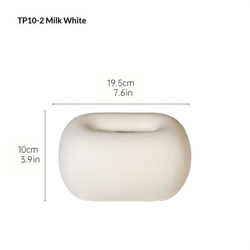 Boîte de tissu en céramique moderne Minimalist Objet décoratif
