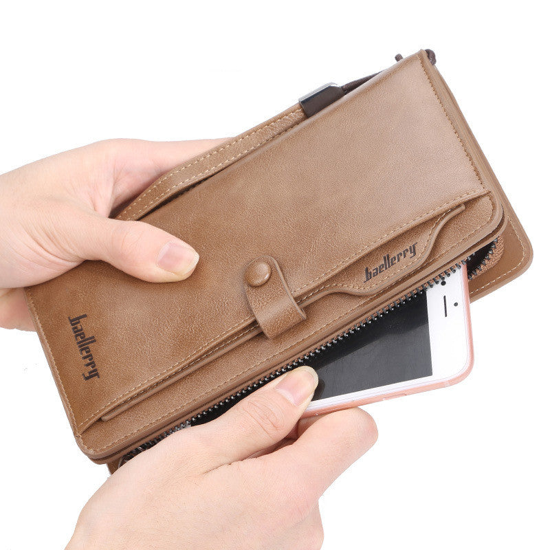 Portefeuille de sac de téléphone multifonction rétro homme