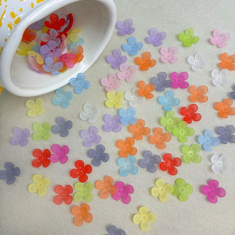 Matte 4-Petal Acrylique Bases de Blossom Translucide