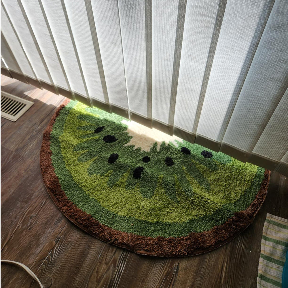 Baignoire Kiwi Fruit Mats mignons Rugs de salle de bains