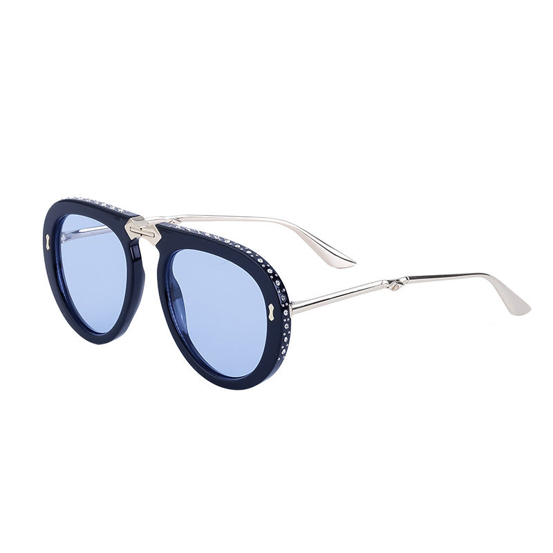 Women's Diamond Color Folding Sunglasses