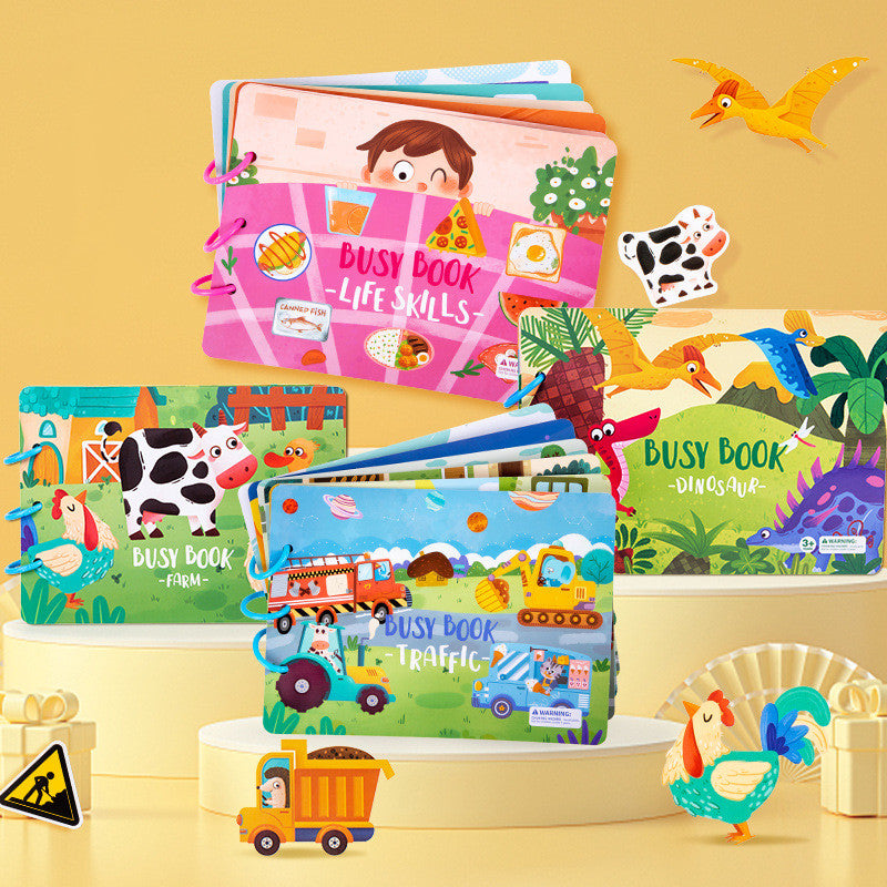 L'éducation des jeunes enfants Educationnel Velcro Hand Tear Pull Book Baby Tranquill Paste Book To