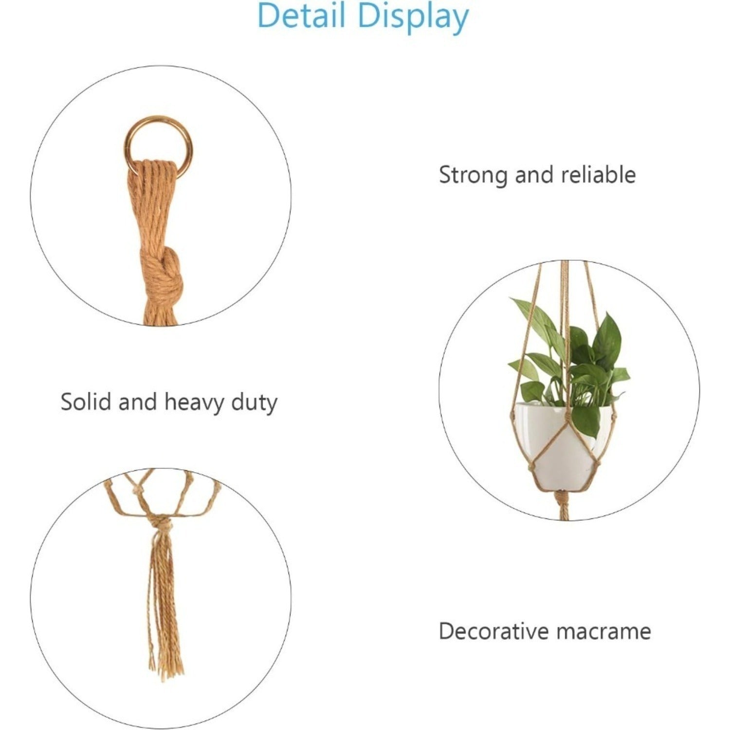 Set de décoration de pot de fleurs Boho 8 pièces