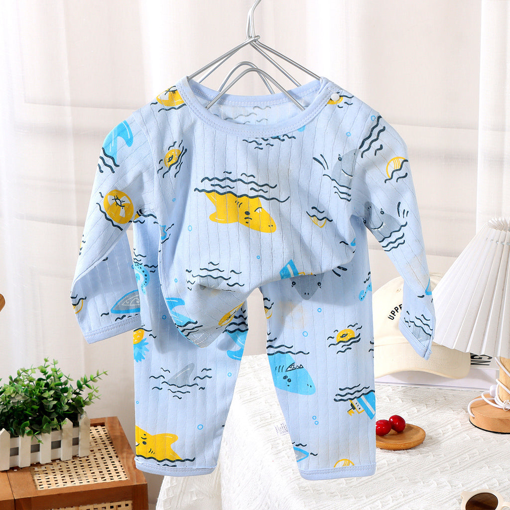 Summer Baby Cotton Maison Porter Pajama pour enfants