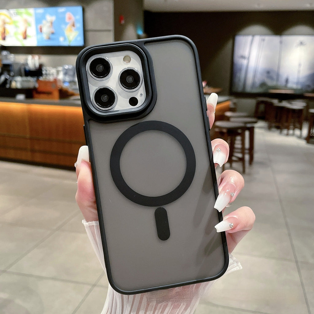 Applicable Skin Feeling Frosted Magnetic Suction Phone Case Drop-resistant All-inclusive