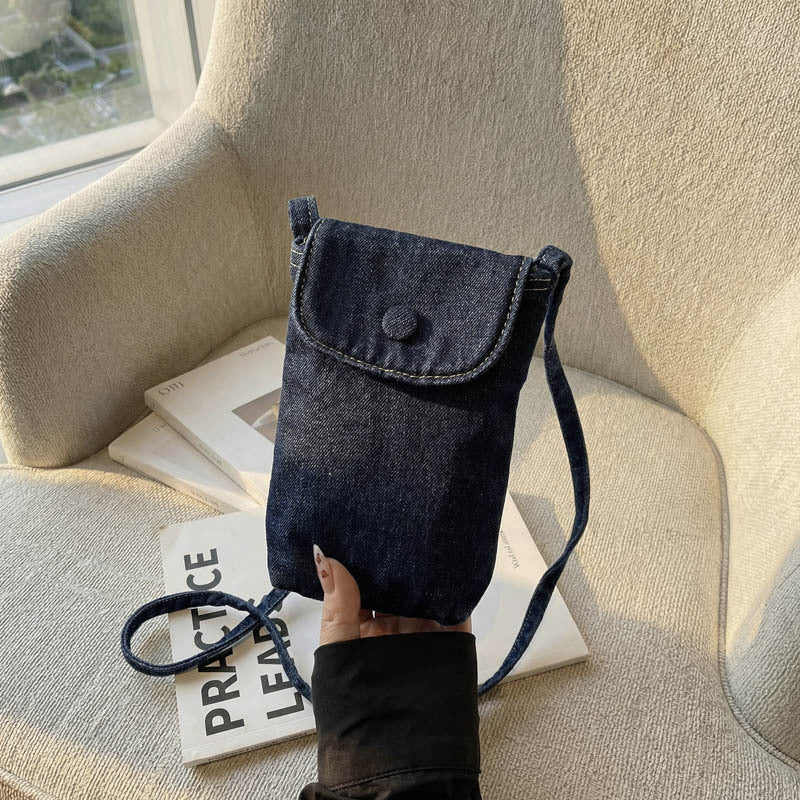 Simple sac d'épaule en mini-denim pour le corps de croix