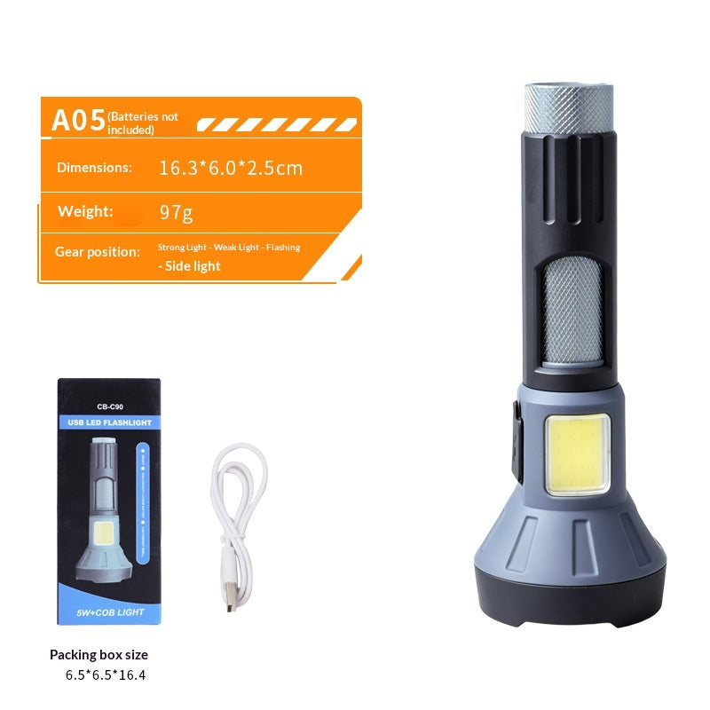 Projecteur de qualité militaire rechargeable ultra-brillant haute intensité