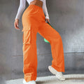 Haute taille large jambe droite jambe libre extérieur Casual Multi Pocket vêtements de travail pantalons