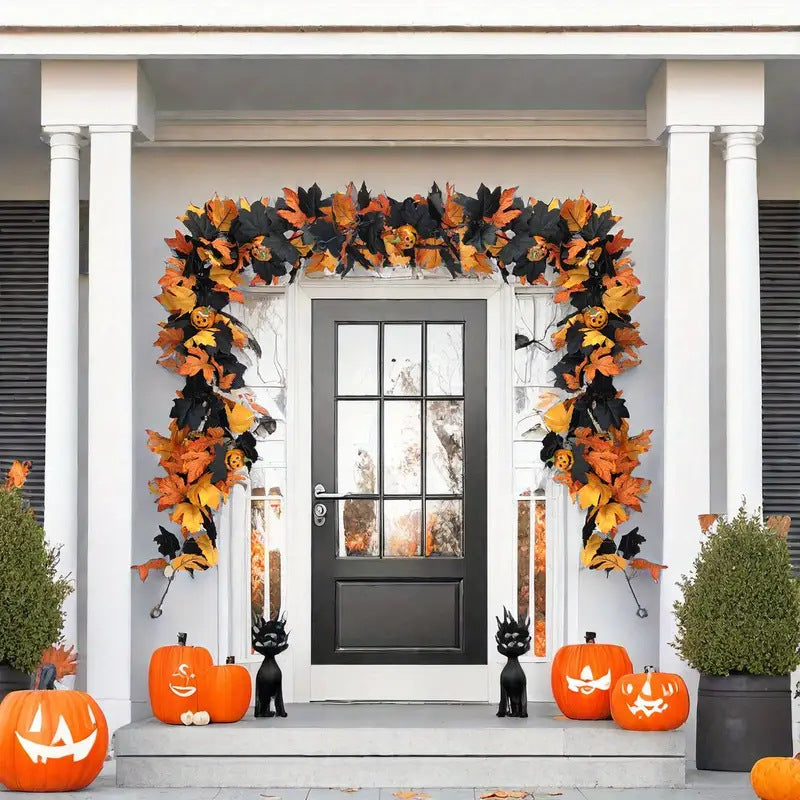 Halloween Feuille d'érable artificielle Garland