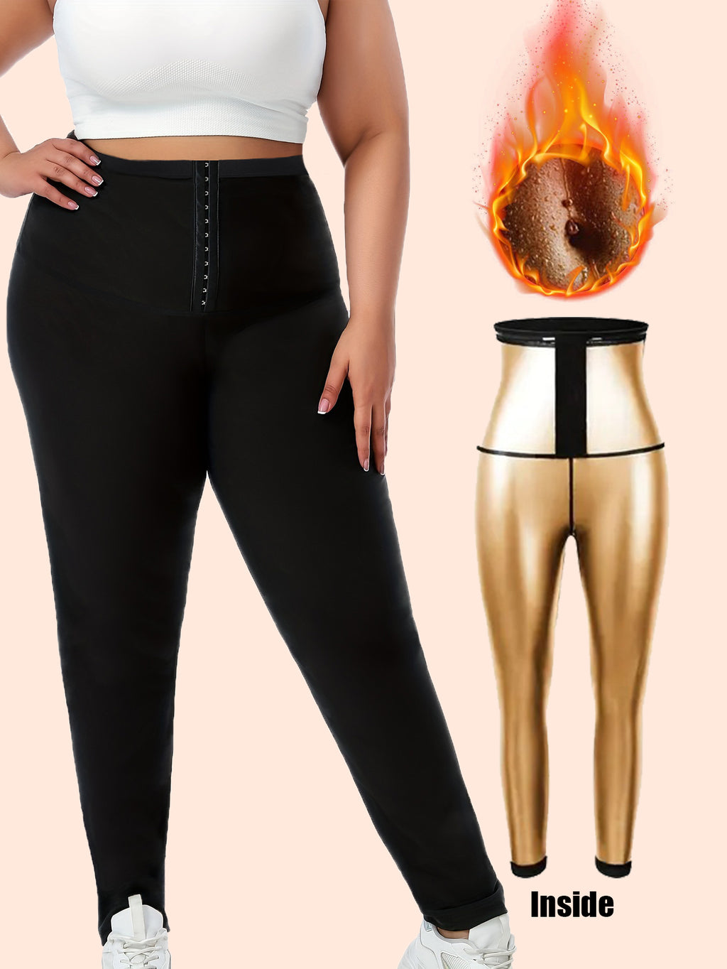 Leggings de sueur Sauna taille plus pour les femmes