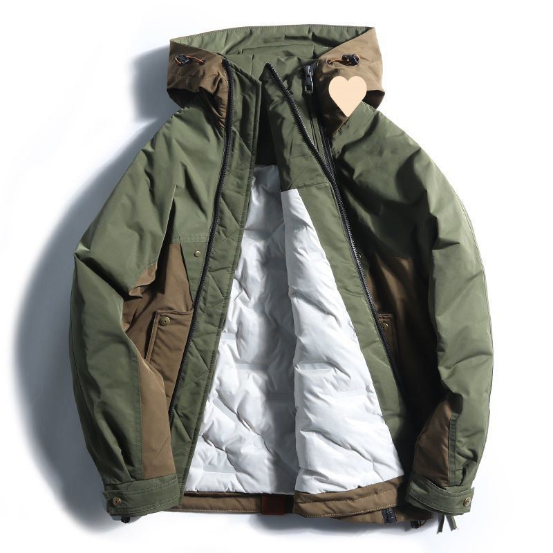 Double Zipper Design Trendy Casual Down Niche veste chaude