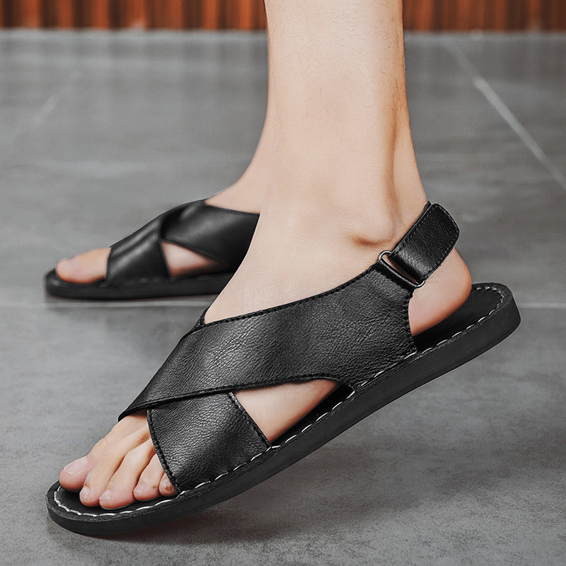 Sandales de sole cousues à la main pour le commerce extérieur de plus grande taille