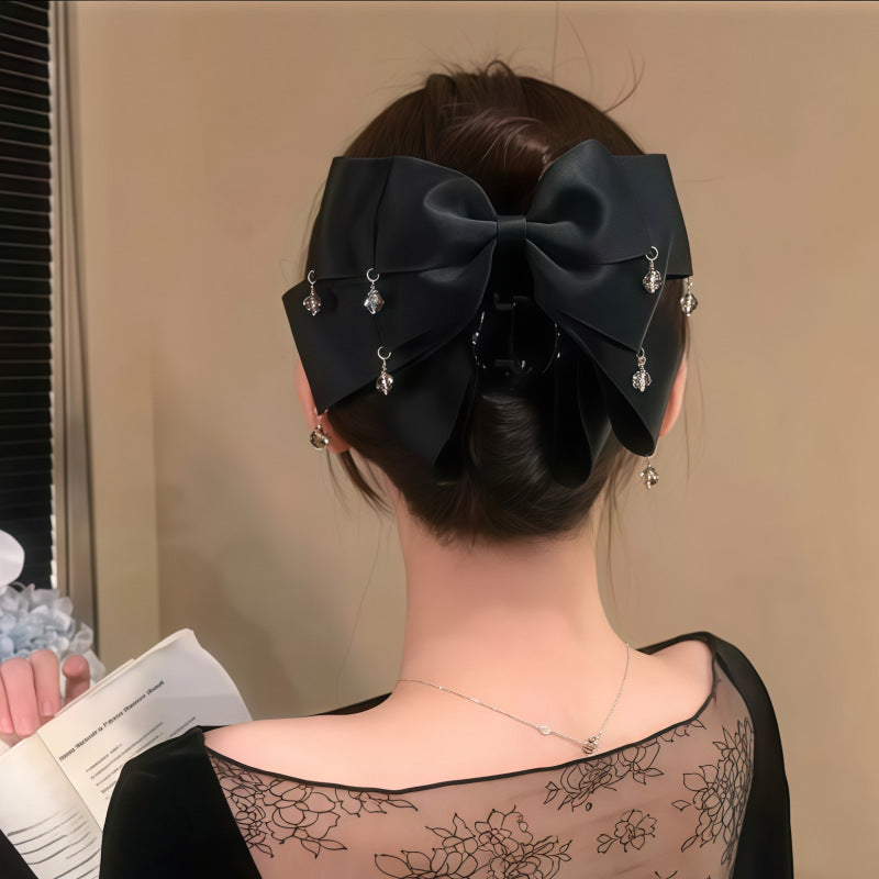 Clips de cheveux à papillon multicouches avec une tige pétillante