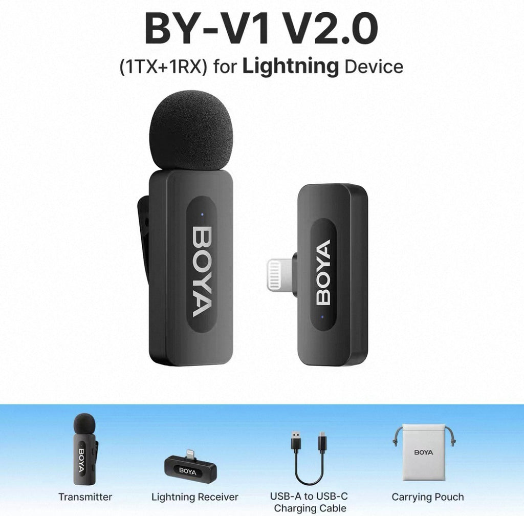 Wireless Lavalier Microphone with Triple-Level AI Noise Cancellation for Mobile Live Strea