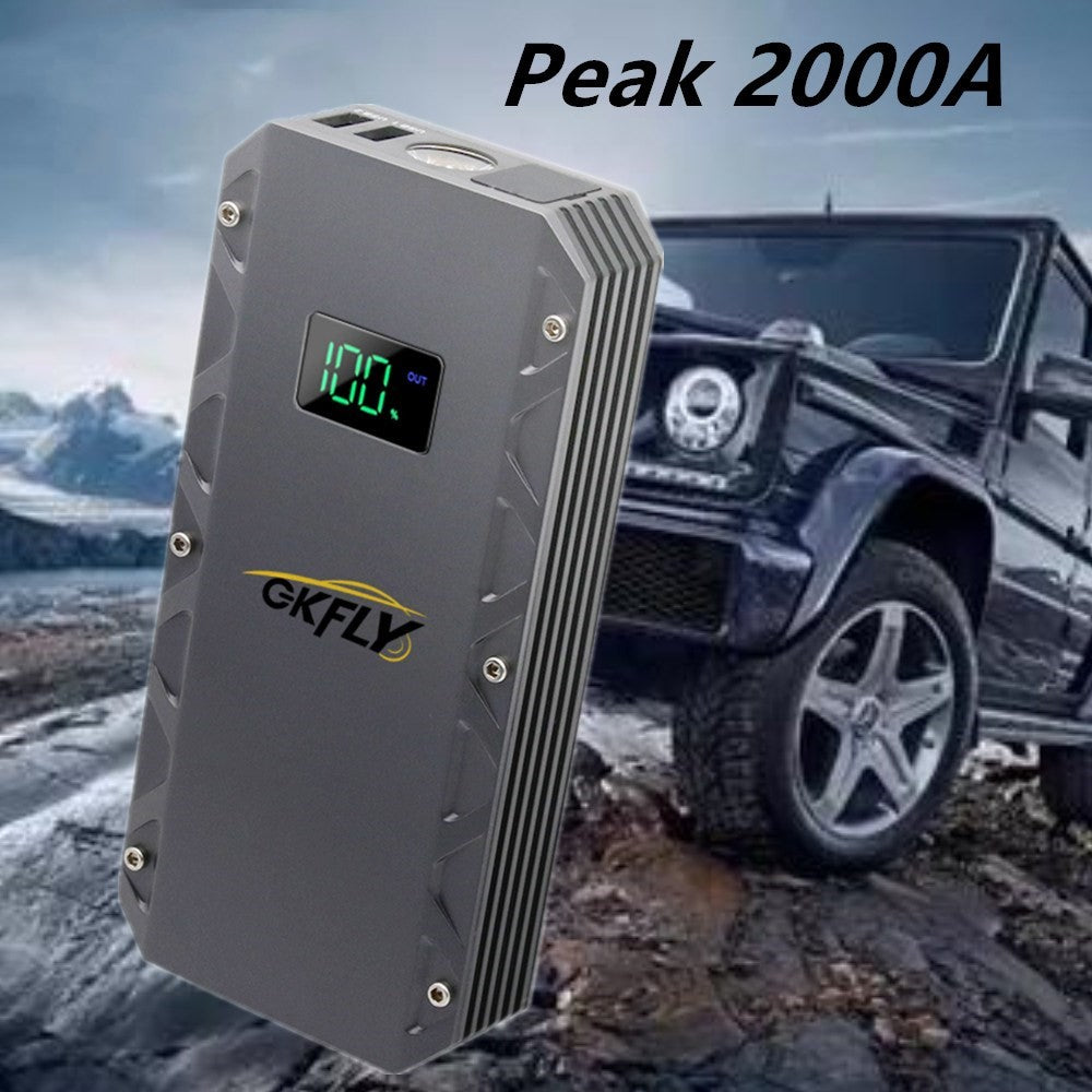 GKFLY 2000A Démarreur voiture Batterie Booster LED voiture St