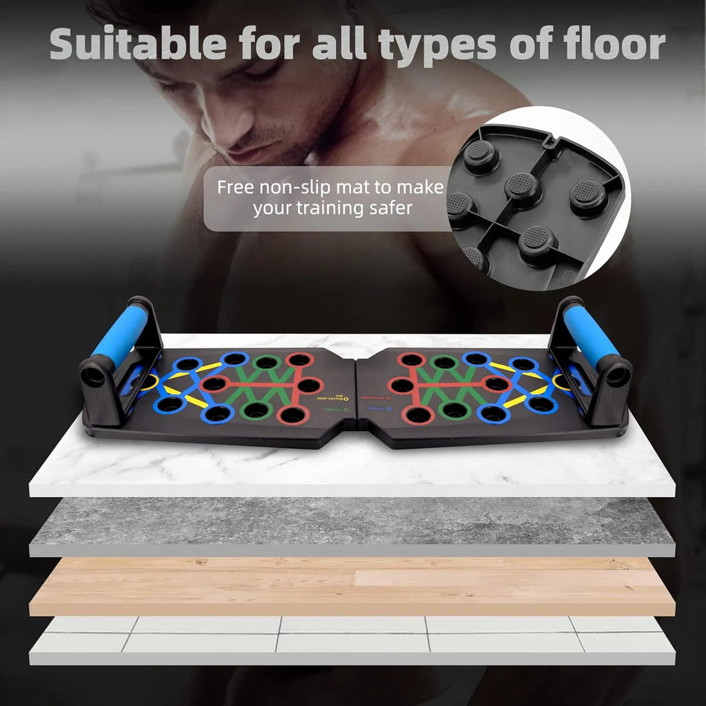 28 en 1 Push Up Rack Board System Fitness Workout Train Home Gym Exercise Stands