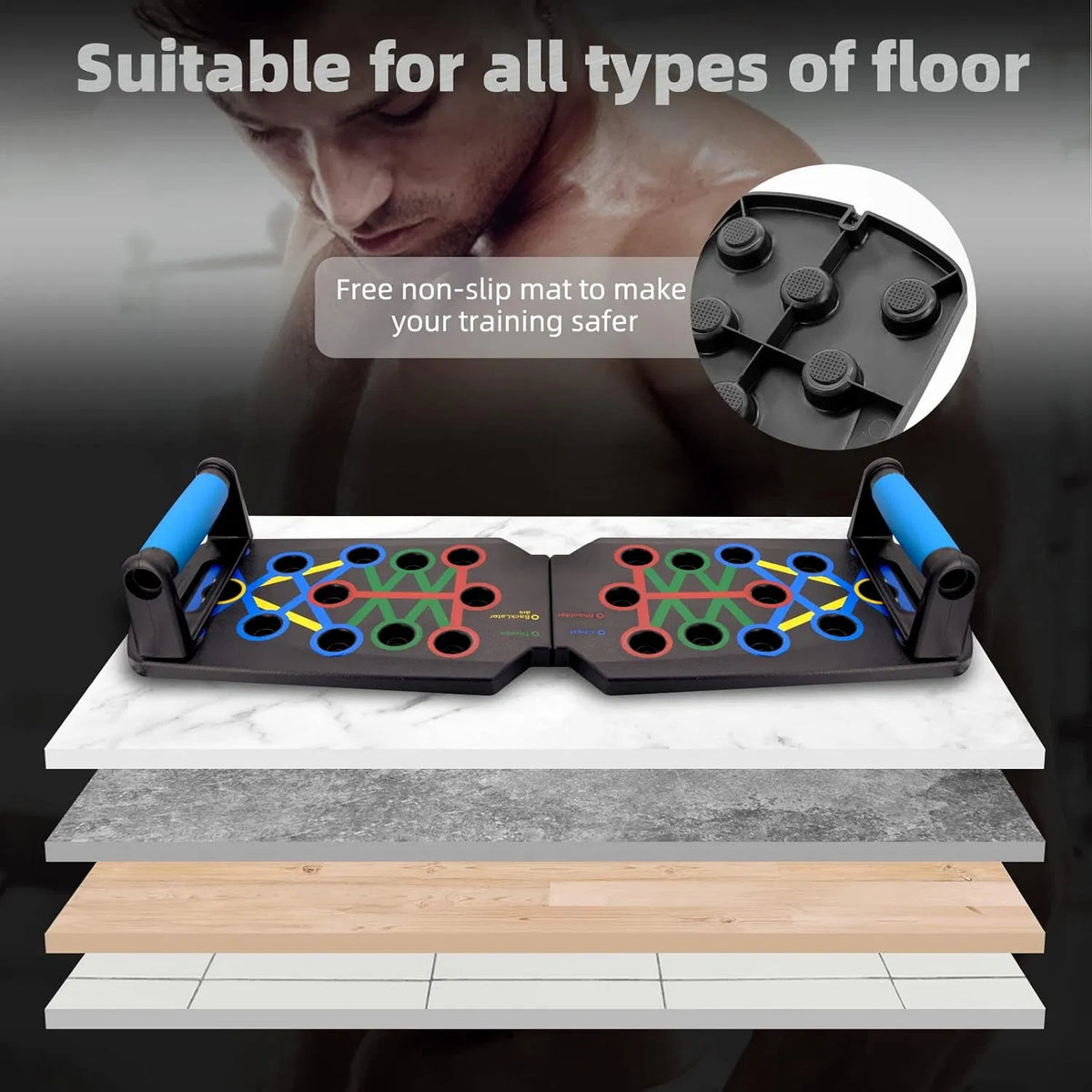 28 en 1 Push Up Rack Board System Fitness Workout Train Home Gym Exercise Stands