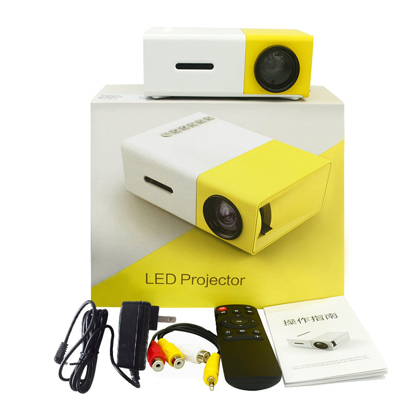 Projecteur portable 3D Hd Led Home Théâtre Cinéma HDMI compatible avec Usb Audio Projecteur Yg300
