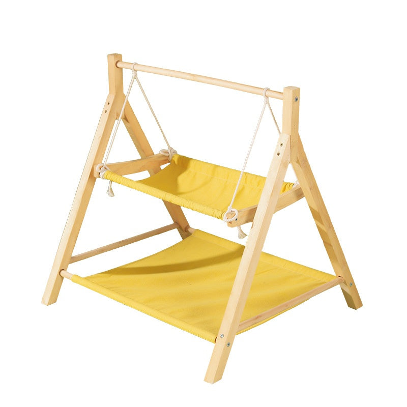 Chat chat animal Hammock double couche quatre saisons Nest universel en bois de chat