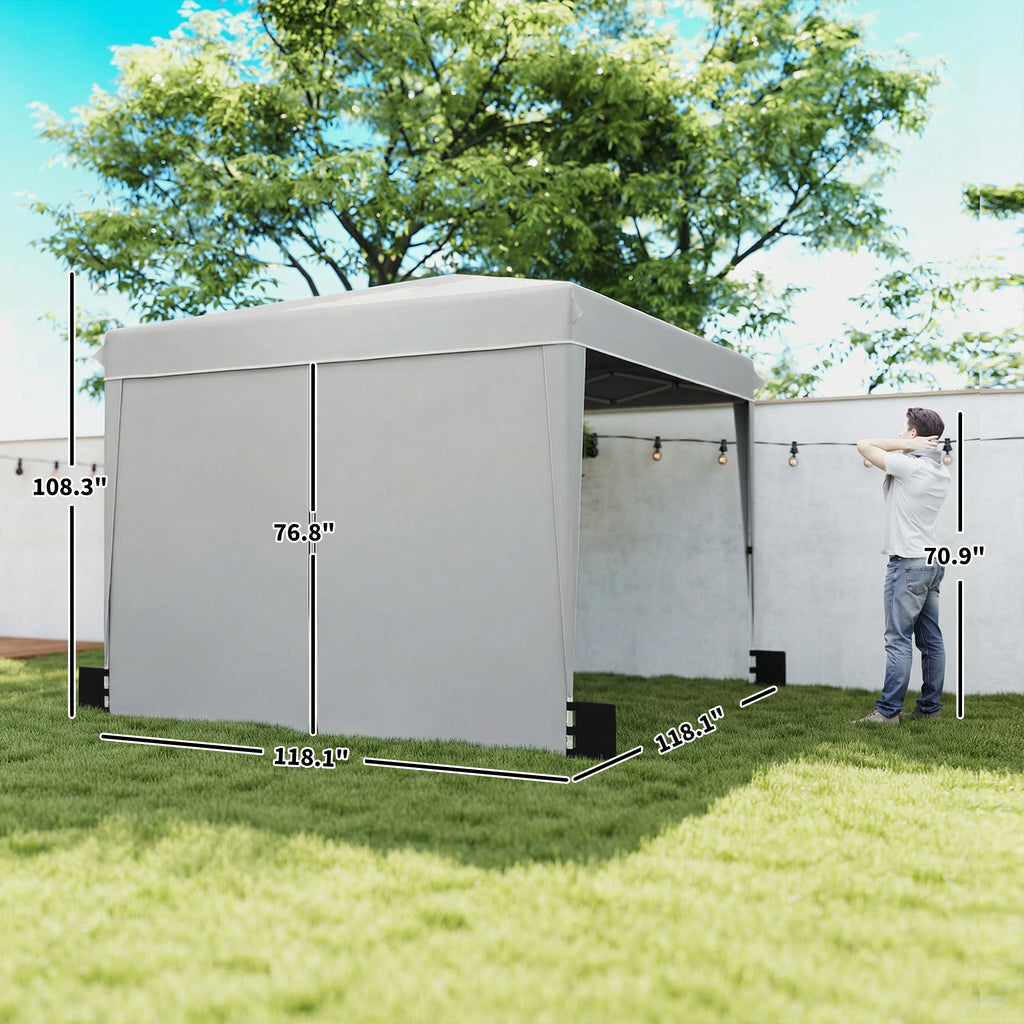 10 x 10 pieds Pop Up Canopy Tente avec parois latérales