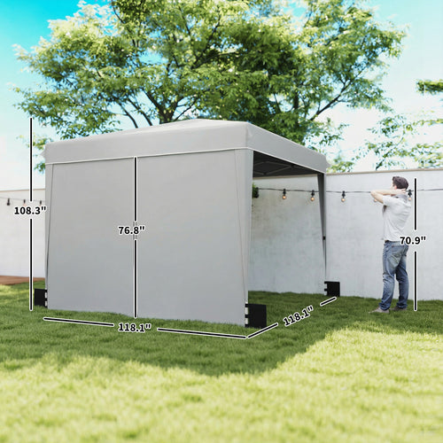 10 x 10 ft Pop Up Canopy Tent with Sidewalls
