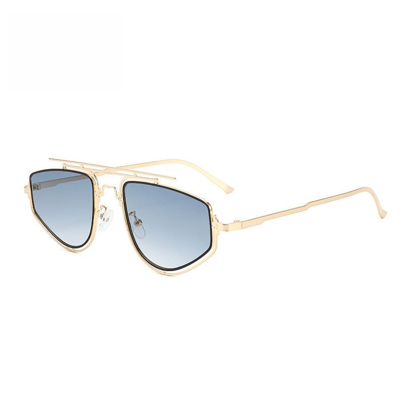 Lunettes de soleil retro double cadre - Unisex UV Protection Mode Eyewear avec design unique fo