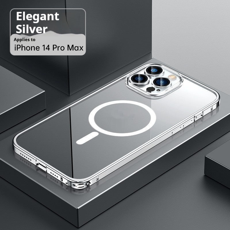 Applicable 17 boîtier de téléphone à cadre métallique Aspiration magnétique Ressort fixation transparent Eagle Ey