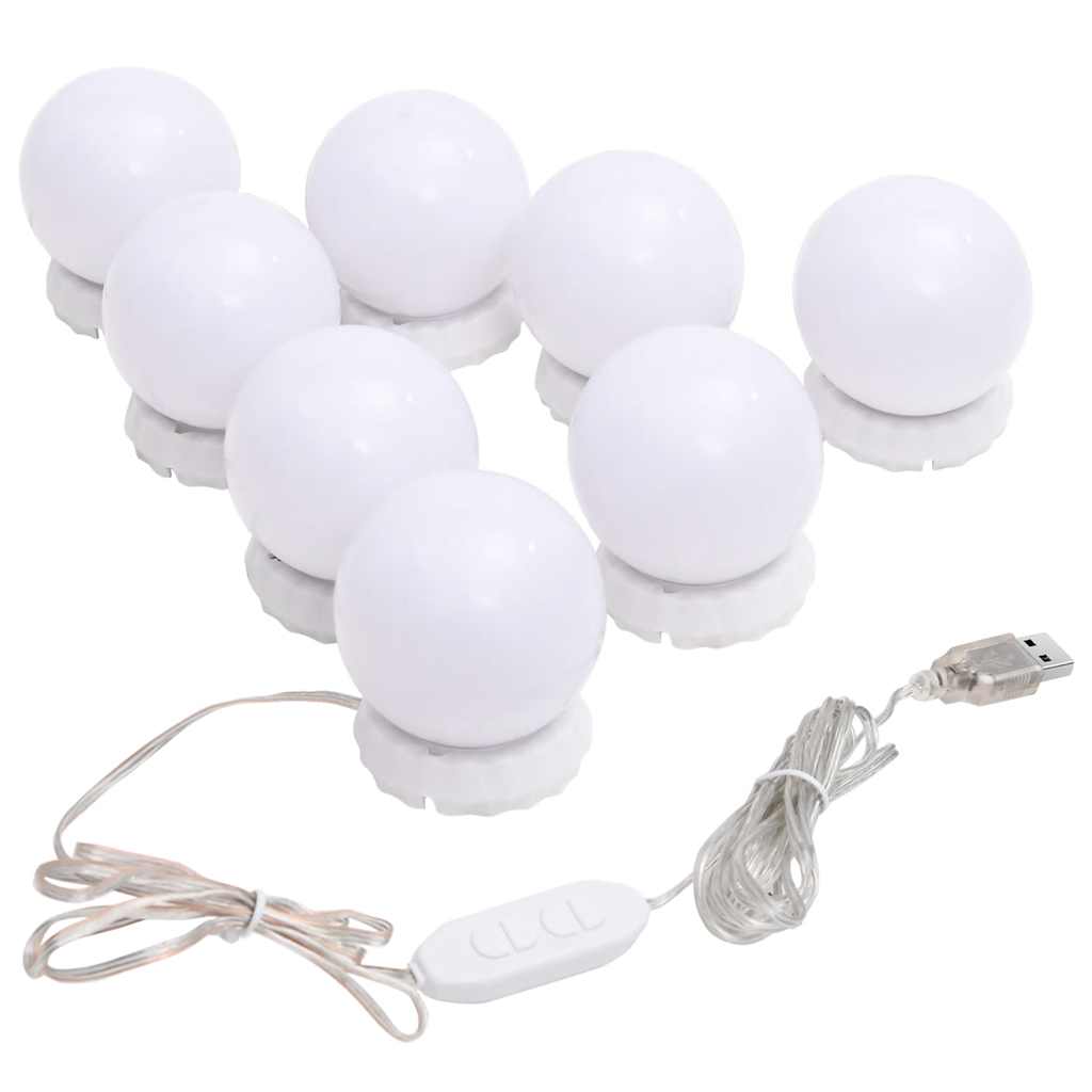 Miroir lumineux avec 8 ampoules LED