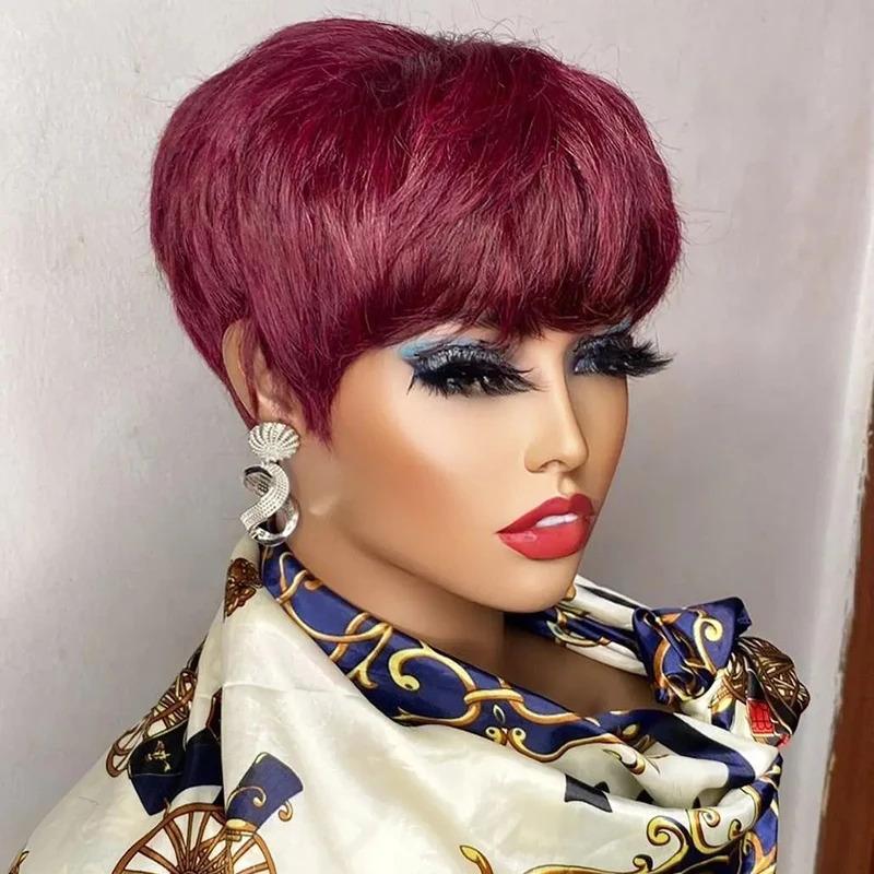 Fashion brune cheveux courts éponge synthétique