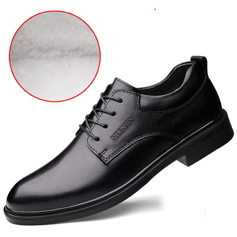 Mulin Sen Chaussures de forme en cuir d'été en taille extra-large