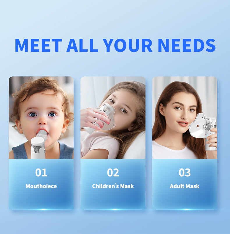 Nébuliseur portatif médical domestique Enfants Mute bilatéral Ultrasonic Micro-gri