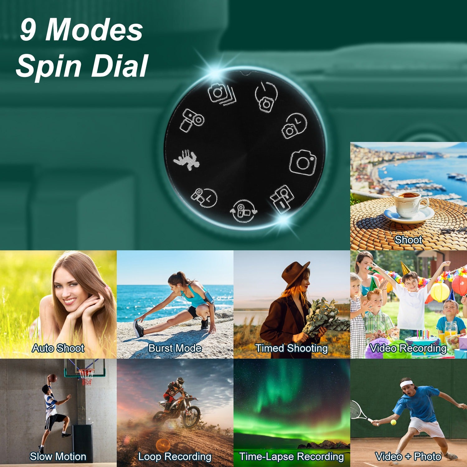 1Pc 5K 75MP Caméra numérique pour la photographie Anti Shake WiFi Vlogging Caméra vidéo avec 9 Sh