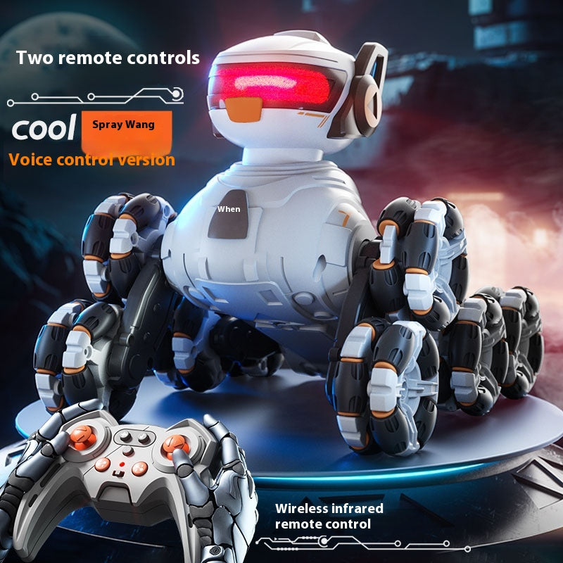 Robot intelligent chien huit roues Stunt Deformation Remote Control Car