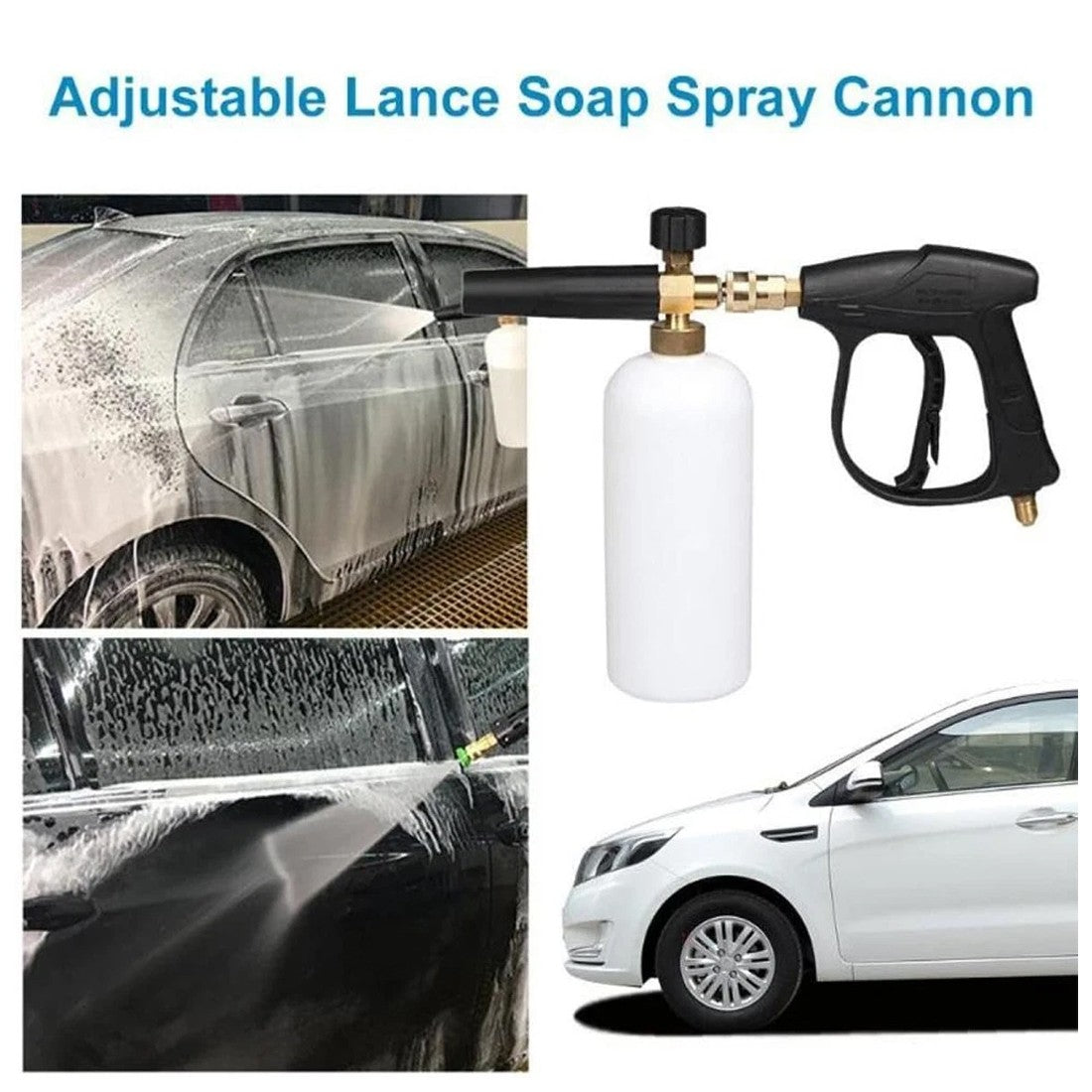 Relâchez rapidement le pistolet à lave-linge à pression à mousse de neige Bouteille de canon 1L
