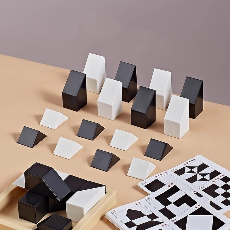 Jouet éducatif en bloc noir et blanc