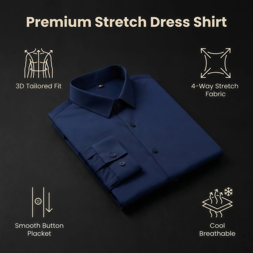 Jiana Amazon Bestseller Plus Taille Stretch sans ride chemise pour homme